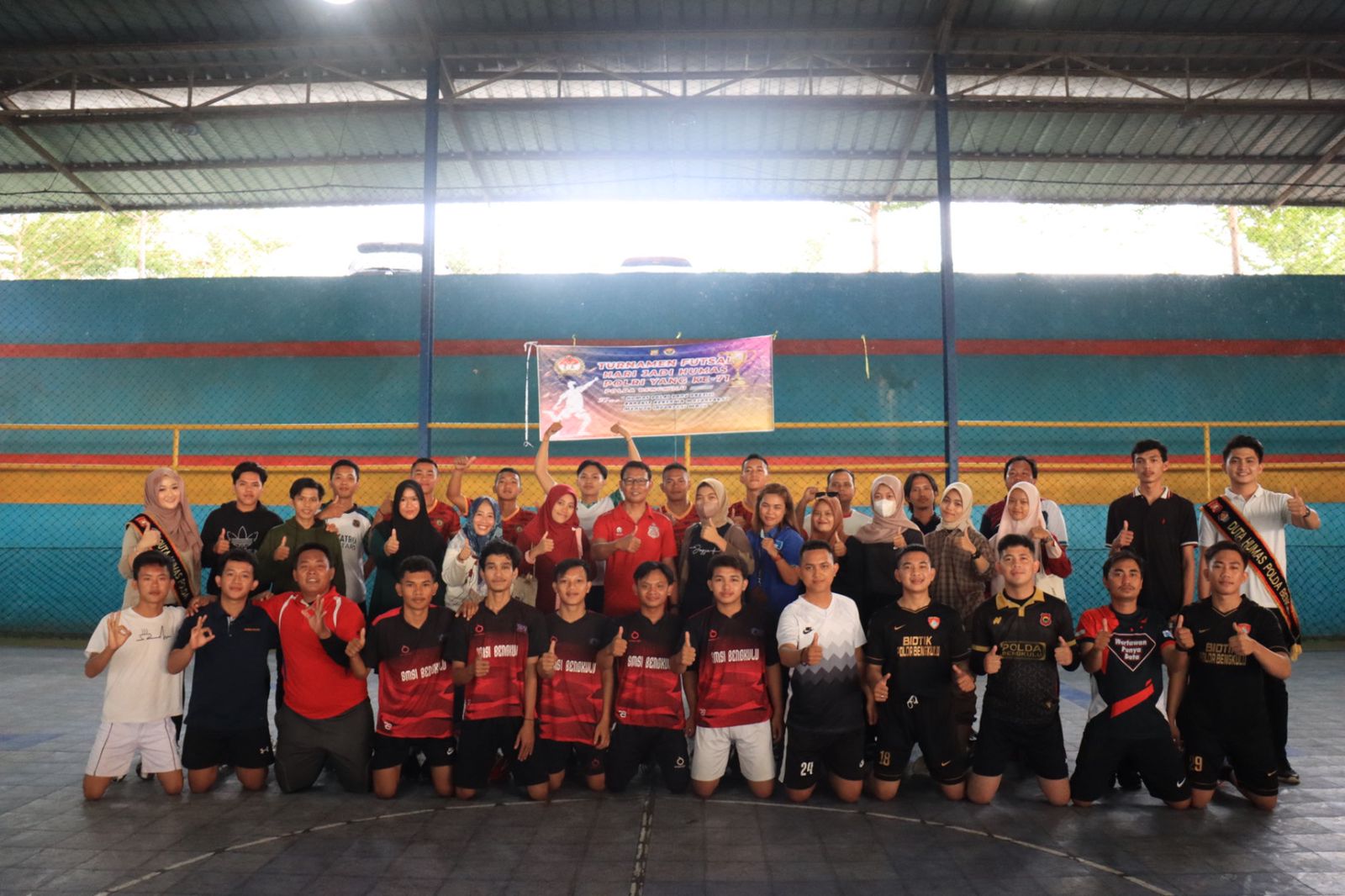 Peringati HUT Humas Polri ke-71 Humas Polda Bengkulu Gelar Turnamen Futsal Dengan Insan Media