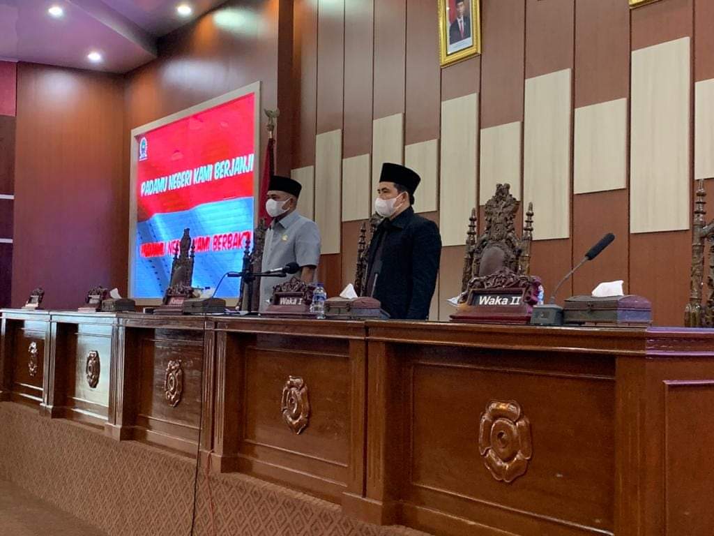 DPRD Kota Bengkulu Gelar Paripurna Penetapan Propemperda Tahun 2022
